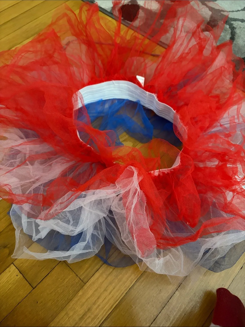 Kids Patriotic Red White Blue Tutu Costume Skirt